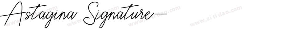 Astagina Signature字体转换
